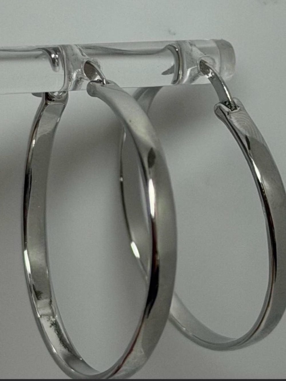 925 Sterling Silver stamped Hoop Earrings - Classic Women's Jewelry